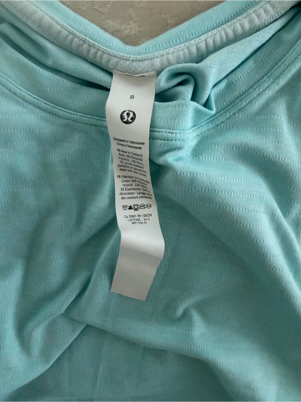 lululemon athletica Light Aqua Ruched Side Tank - Picture 4 of 4